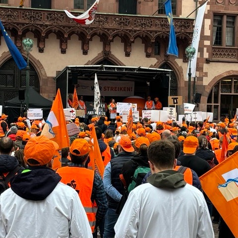 Streikende Ärzte in Frankfurt