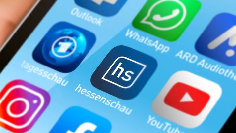 Smartphone mit hessenschau-App