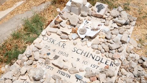 Oskar Schindlers Grab in Jerusalem