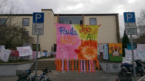 Abiplakate an der Wöhlerschule in Frankfurt 2017