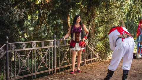 Sailor Mars-Cosplay auf der Connichi 2023