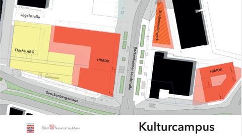 Kartenausschnitt mit schwarzen, roten und gelben Feldern