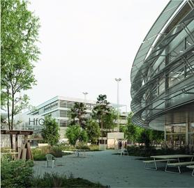 Rendering einer Außenansicht der geplanten Hochschule