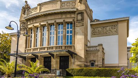 Vorderansicht des Staatstheaters Gießen