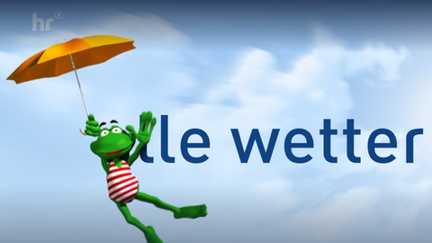 Das "alle wetter!"-Logo samt Frosch.