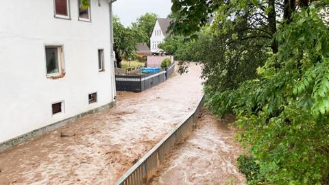 Überschwemmungen in Bebra-Breitenbach 
