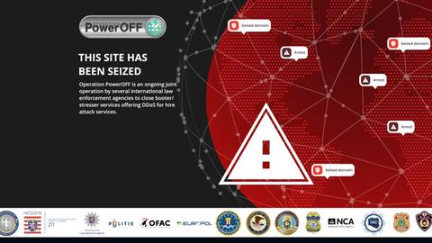 Abgeschaltete Website - Hinweis des BKA "This site has been seized"