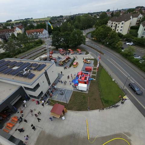 Stadtallendorf fire department from above