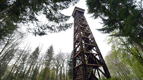 Der Goetheturm war ein beliebtes Ausflugsziel in Frankfurt.