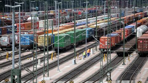 Güterverkehr im Rangierbahnhof