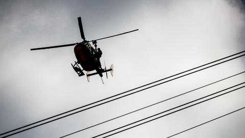 Ein Rettungshubschrauber im Einsatz.