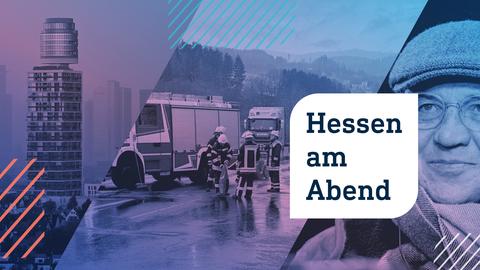 Collage aus drei Fotos: links Dunst liegt über Frankfurt; in der Mitte Glatteiseinsatz der Feuerwehr in der Rhön und rechts Felix Magath