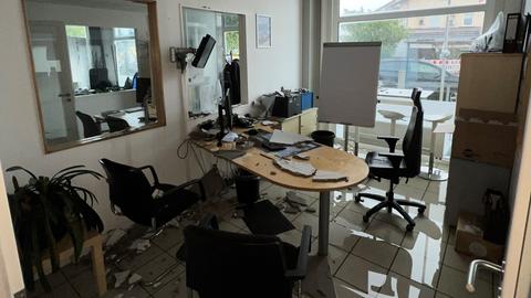 Ein Wohnmobilhändler in Fuldatal (Kassel) war stark betroffen.