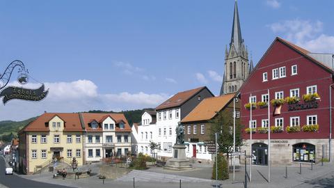 Blick auf den Marktplatz von Tann