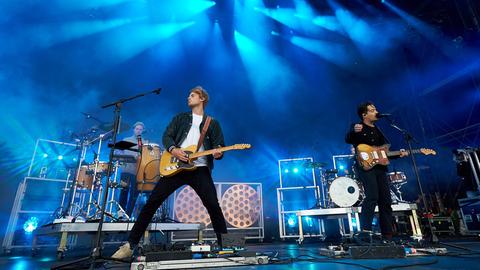 Gitarrist Antonio Felix Greger (links) und Sänger Clemens Rehbein (rechts) beim Rock-am-Ring-Festival 2018.