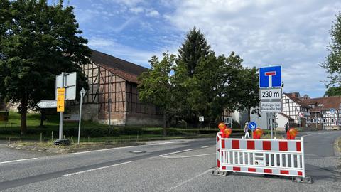 Die Ortsdurchfahrt in Edermünde-Grifte ist gesperrt: hier wird die marode Ortsdurchfahrt saniert.