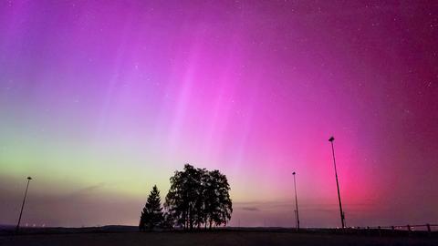 Polarlichter über Homberg/Ohm.