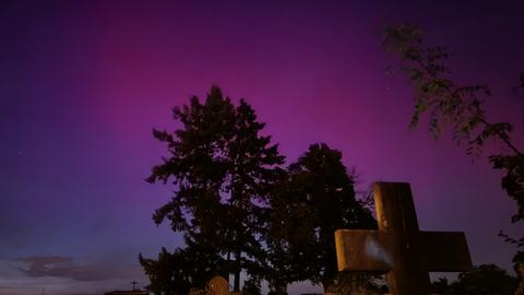 Polarlichter am hessischen Nachthimmel