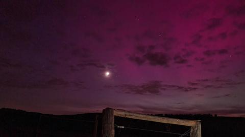 Polarlichter am hessischen Nachthimmel