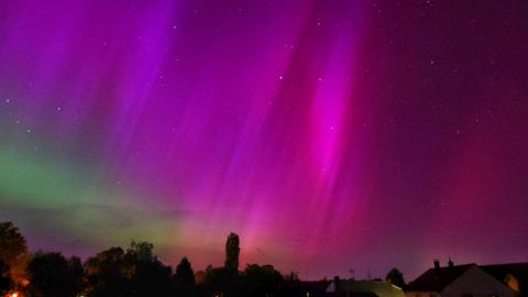 Polarlichter am hessischen Nachthimmel