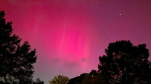 Beeindruckende Polarlichter bei Kassel