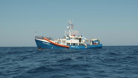 Die "Sea Punk One" bei einem Einsatz im Mittelmeer