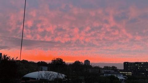 Sonnenaufgang in Frankfurt