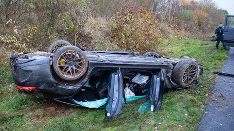 Unfallstelle auf A66 bei Neuhof (Fulda)