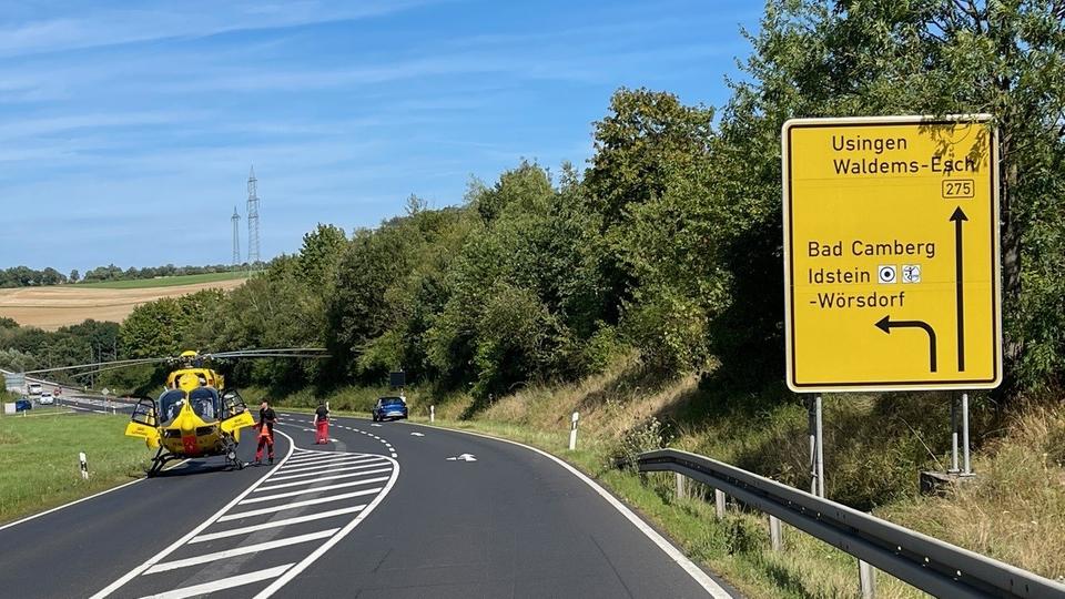 Motorradfahrer stirbt nach Unfall auf B275 bei Idstein