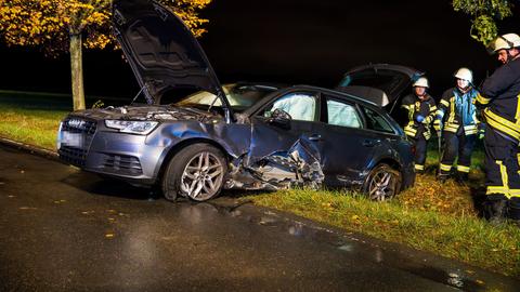 Einer der Unfallwagen nach der zweiten Kollision. 