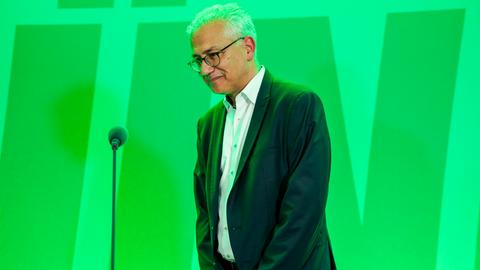 Tarek Al-Wazir (Grüne) bei der Wahlparty.