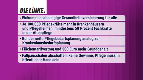 Die Inhalte des Wahlprogramms in einer Zusammenfassung.