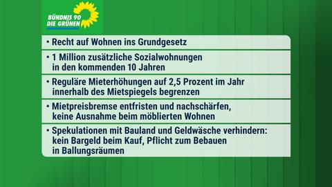 Die Inhalte des Wahlprogramms in einer Zusammenfassung.