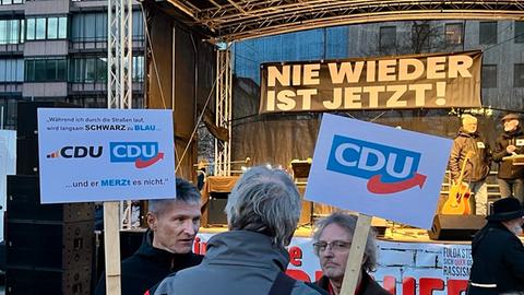 Kritik an der CDU bei den Protesten gegen Rechtsextremismus in Fulda