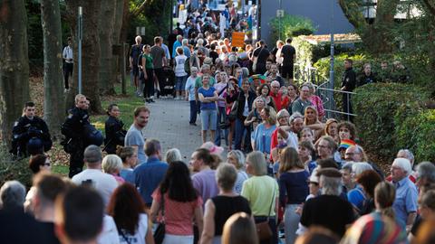 Protest gegen gegen den Landesparteitag der AfD in Hofheim