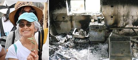 Vivian Silver und die ausgebrannte Wohnung, in der Hamas-Terroristen sie ermordeten