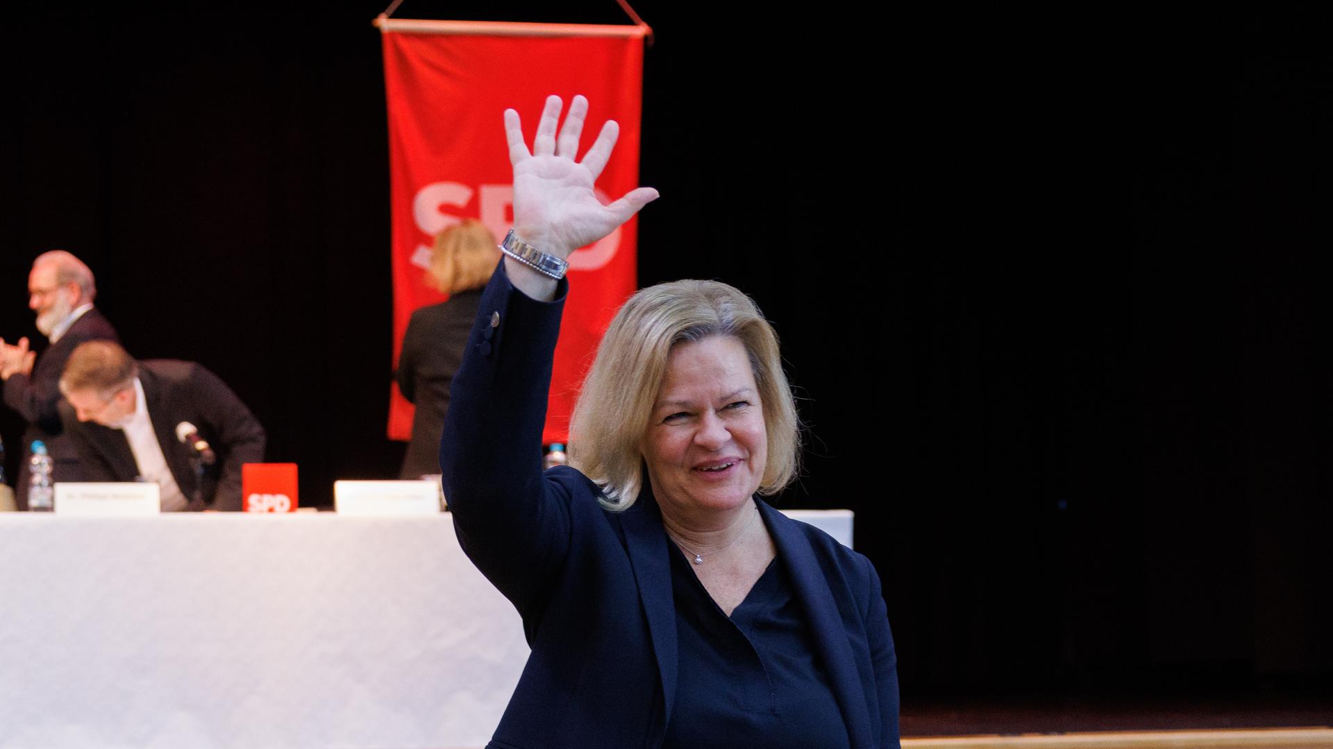 Nancy Faeser in ihrem SPDUnterbezirk für Bundestagswahl 2025 nominiert