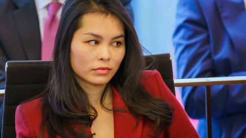 Die AfD-Abgeordnete Anna Nguyen im hessischen Landtag.