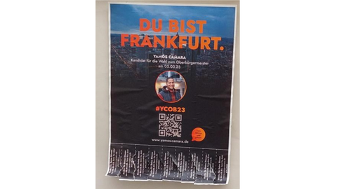 Der OB-Kandidat der "Freien Partei Frankfurt": Yamos Camara