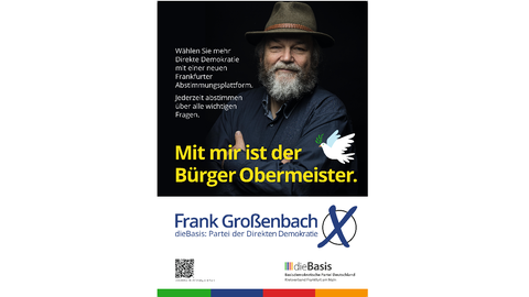 Wahlplakate von Frank Großenbach (Die Basis).