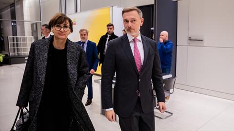 Bettina Stark-Watzinger und Christian Lindner am Mittwochabend in Berlin