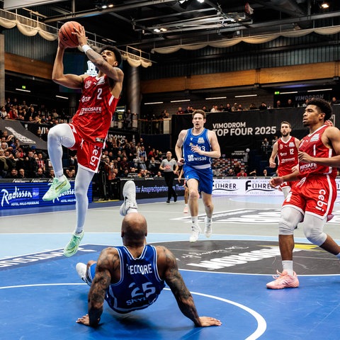 Die Skyliners Frankfurt sind nach dem Pokal-Halbfinale gegen Bamberg ausgeschieden