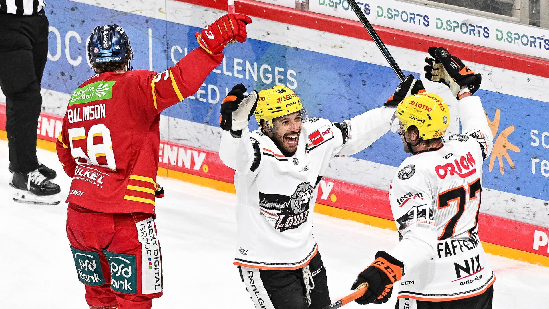 Ice hockey: Löwen Frankfurt celebrate unchallenged success in Düsseldorf | hessenschau.de