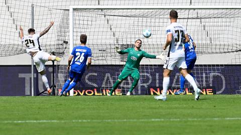 Das 1:0 für Elversberg gegen die Lilien. 