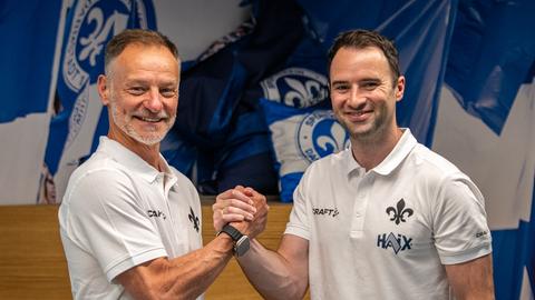 Der neue Co-Trainer Darius Scholtysik (li.) und Alexander Ryan (Leiter Performance)