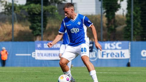 Filip Stojilkovic beim Testspiel in Karlsruhe