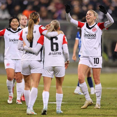 Die Eintracht Frankfurt Frauen konnten gegen Potsdam viele Treffer bejubeln.