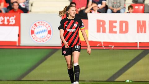 Laura Freigang beim Pokal-Halbfinale 2023/24 gegen die Bayern.