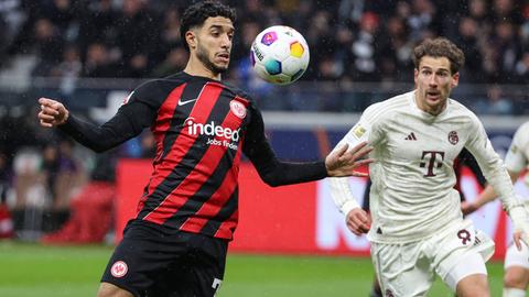 Omar Marmoush im Duell gegen die Bayern und Leon Goretzka