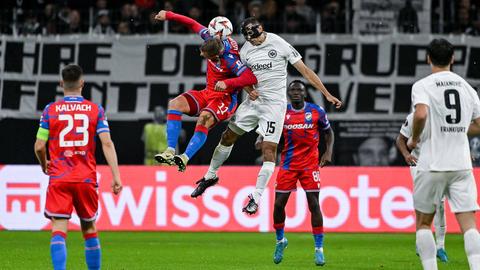 Szene aus der Partie Frankfurt gegen Pilsen